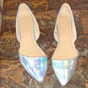 Charlotte Russe Sz 7 hologram flats